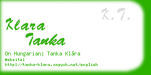 klara tanka business card