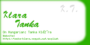 klara tanka business card